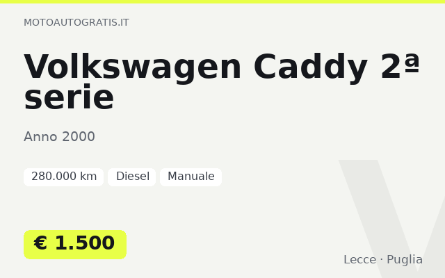 Volkswagen Caddy 2ª serie