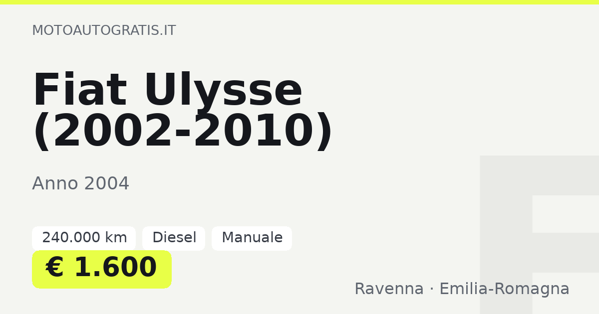 Fiat Ulysse (2002-2010)
