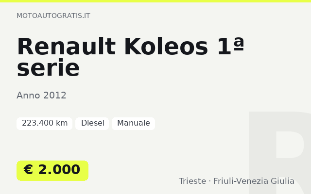 Renault Koleos 1ª serie