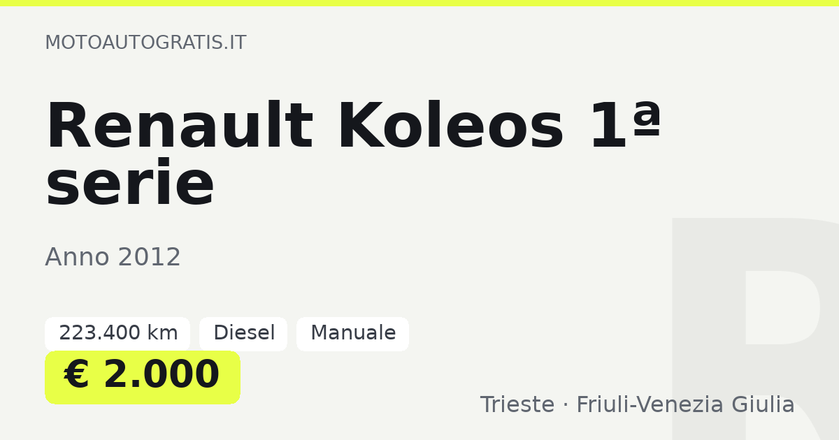 Renault Koleos 1ª serie