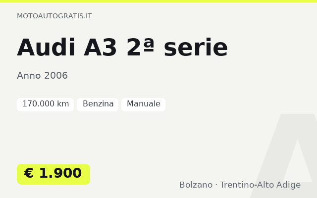 Audi A3 2ª serie