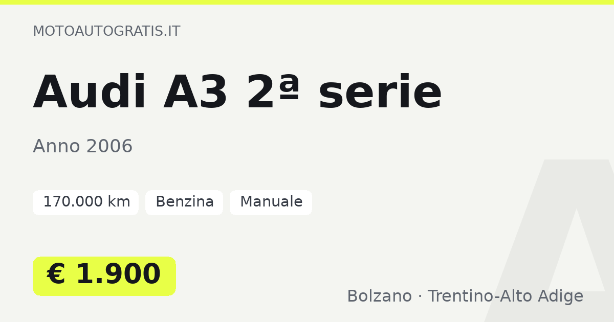 Audi A3 2ª serie