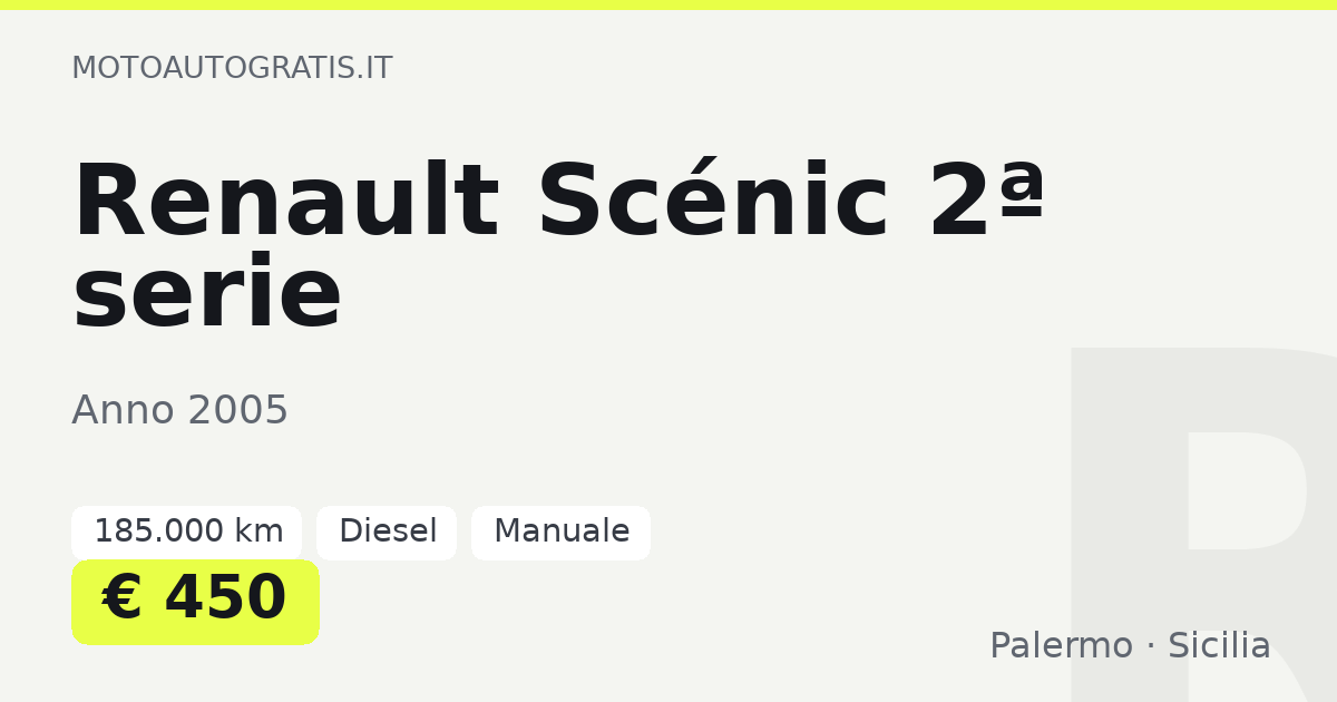 Renault Scénic 2ª serie