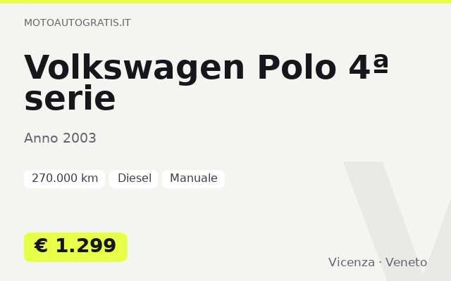 Volkswagen Polo 4ª serie