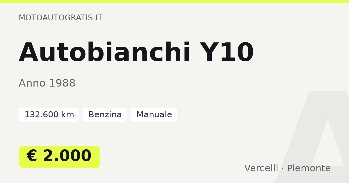 Autobianchi Y10