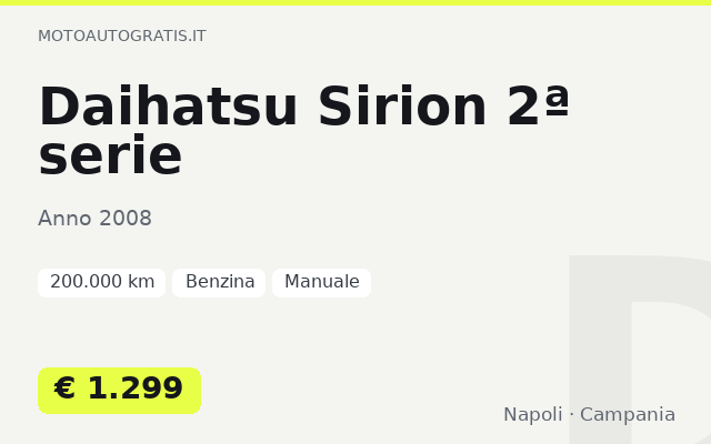 Daihatsu Sirion 2ª serie