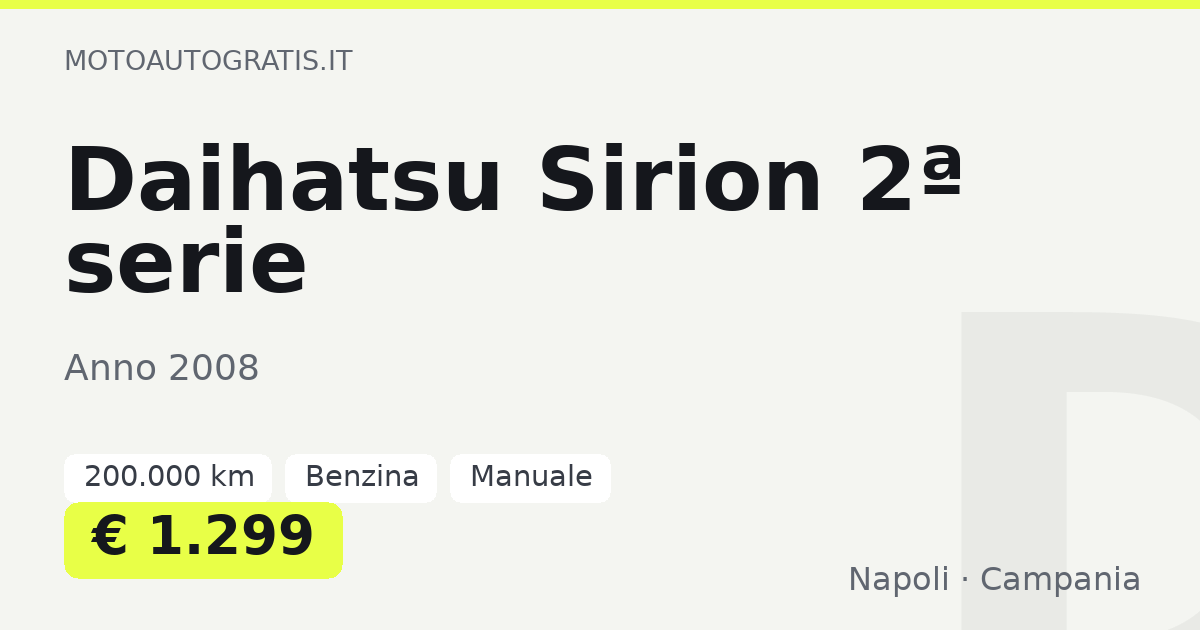 Daihatsu Sirion 2ª serie