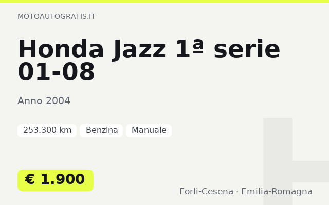 Honda Jazz 1ª serie 01-08