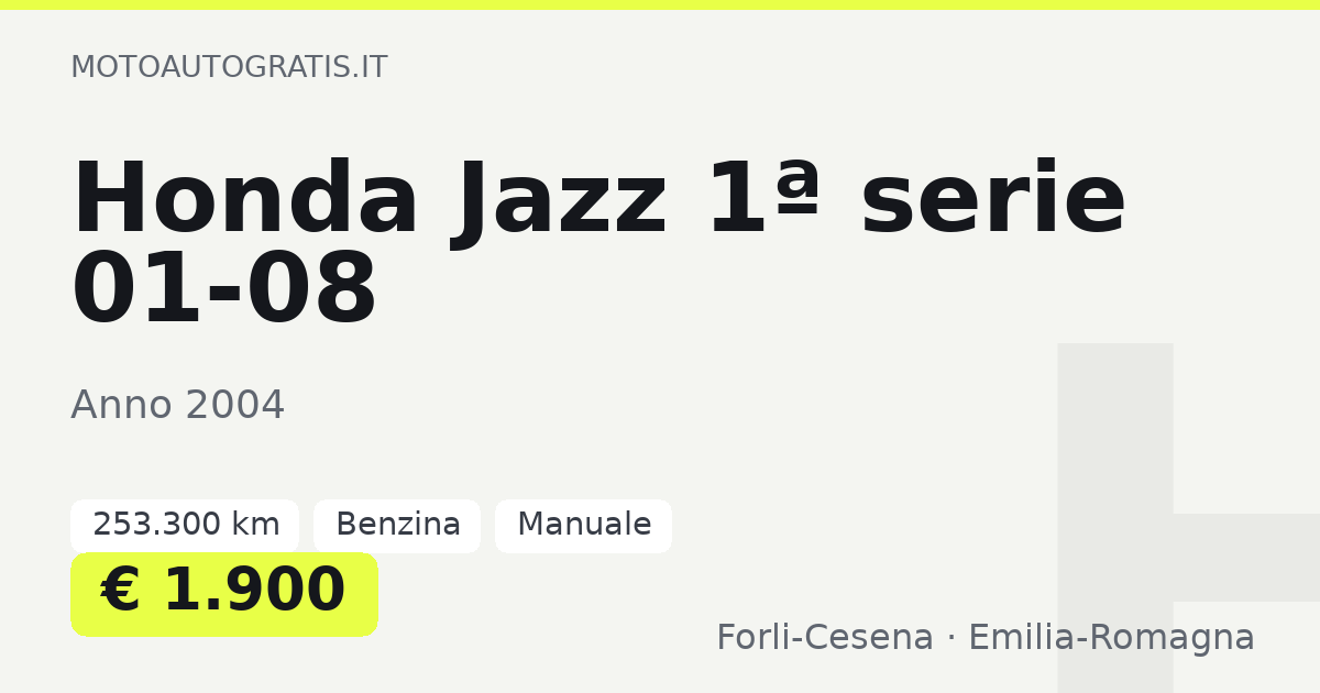 Honda Jazz 1ª serie 01-08
