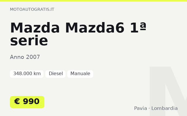 Mazda Mazda6 1ª serie
