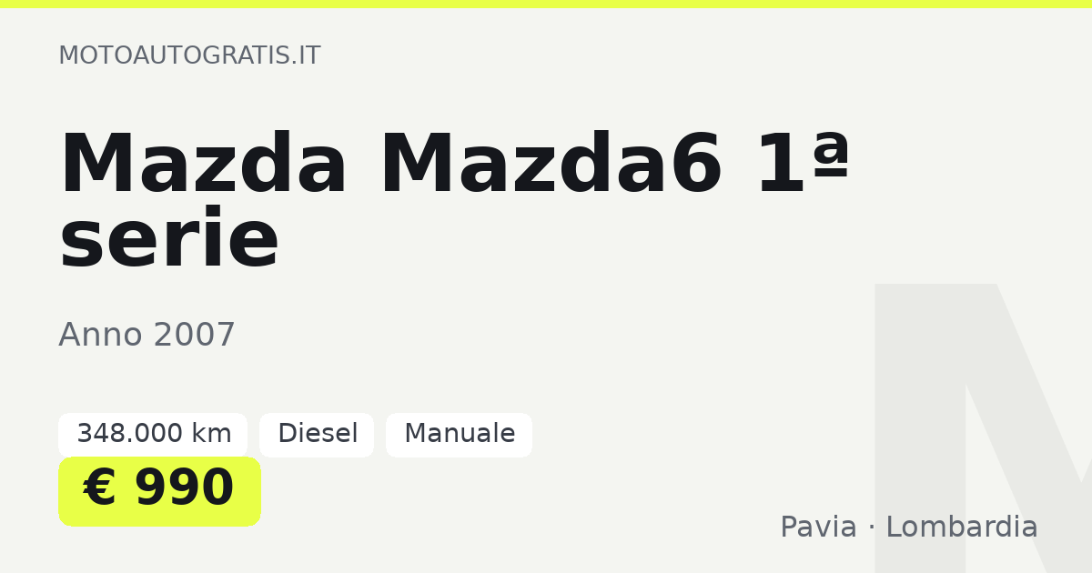 Mazda Mazda6 1ª serie