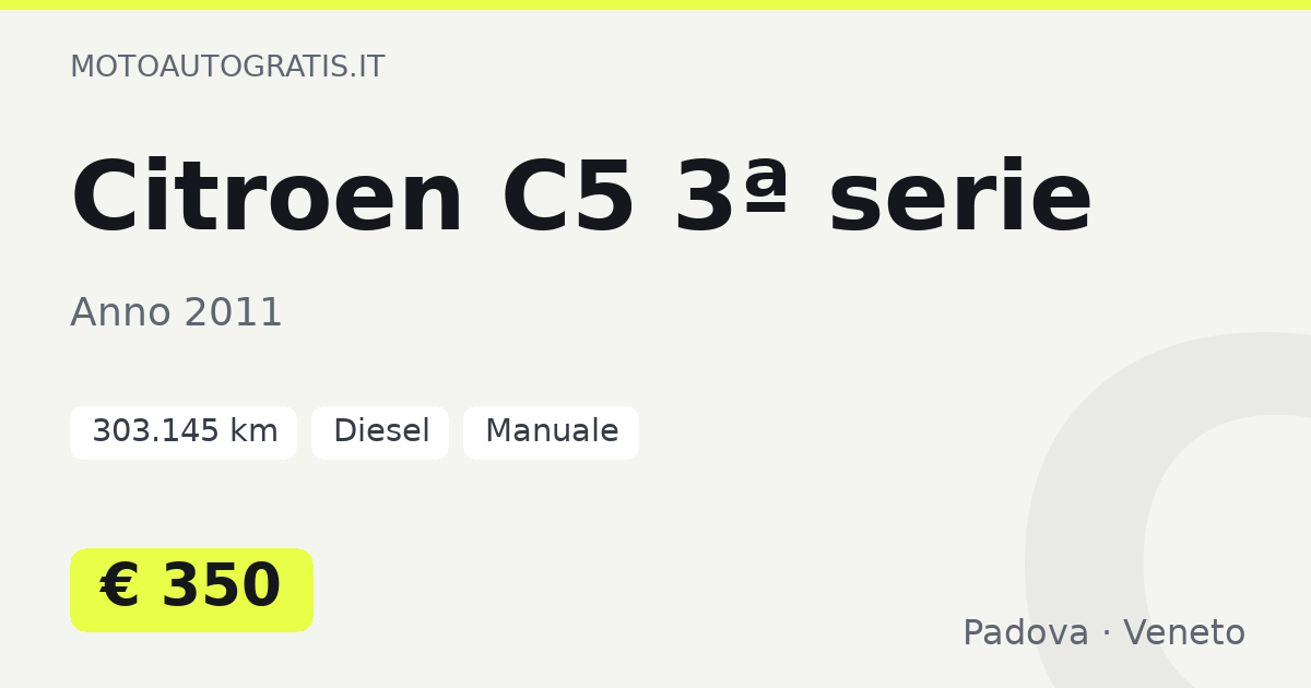 Citroen C5 3ª serie