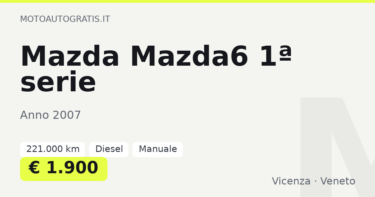 Mazda Mazda6 1ª serie