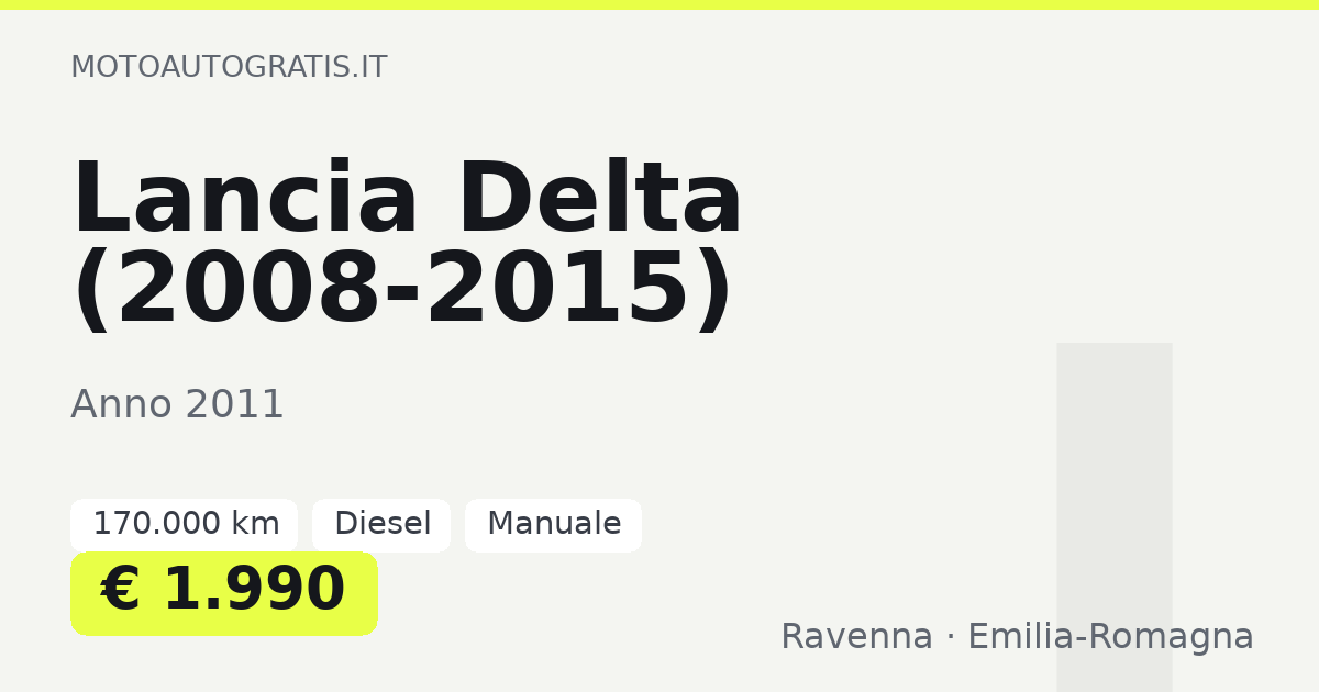 Lancia Delta (2008-2015)