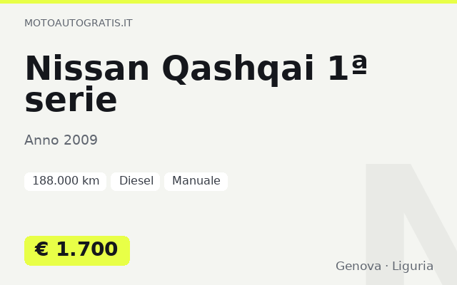 Nissan Qashqai 1ª serie