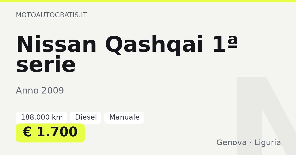 Nissan Qashqai 1ª serie