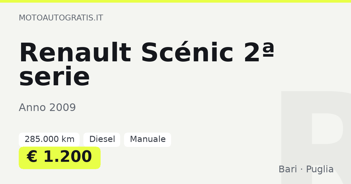 Renault Scénic 2ª serie