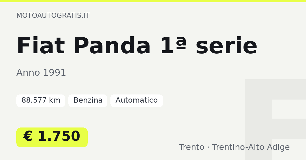 Fiat Panda 1ª serie