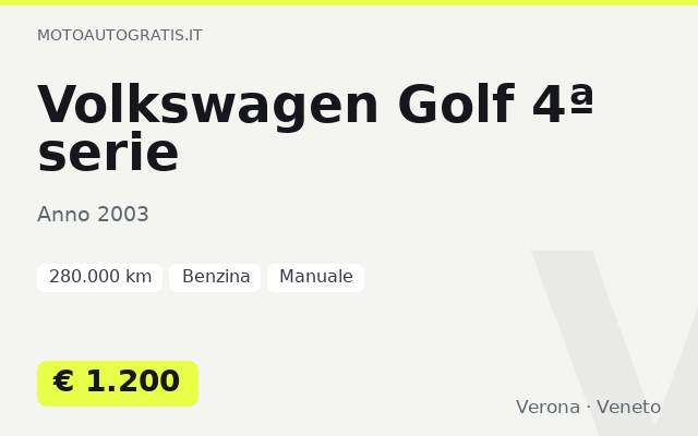 Volkswagen Golf 4ª serie