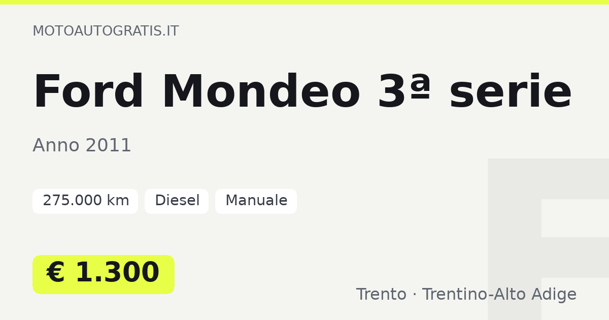 Ford Mondeo 3ª serie