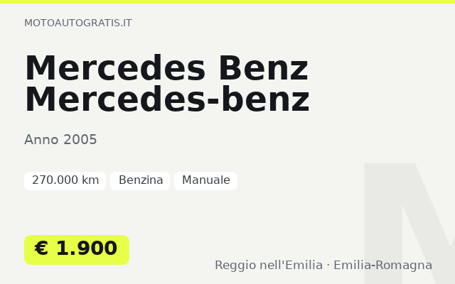 Mercedes Benz Mercedes-benz