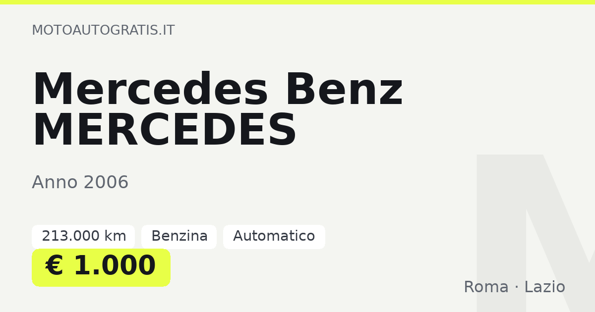 Mercedes Benz MERCEDES