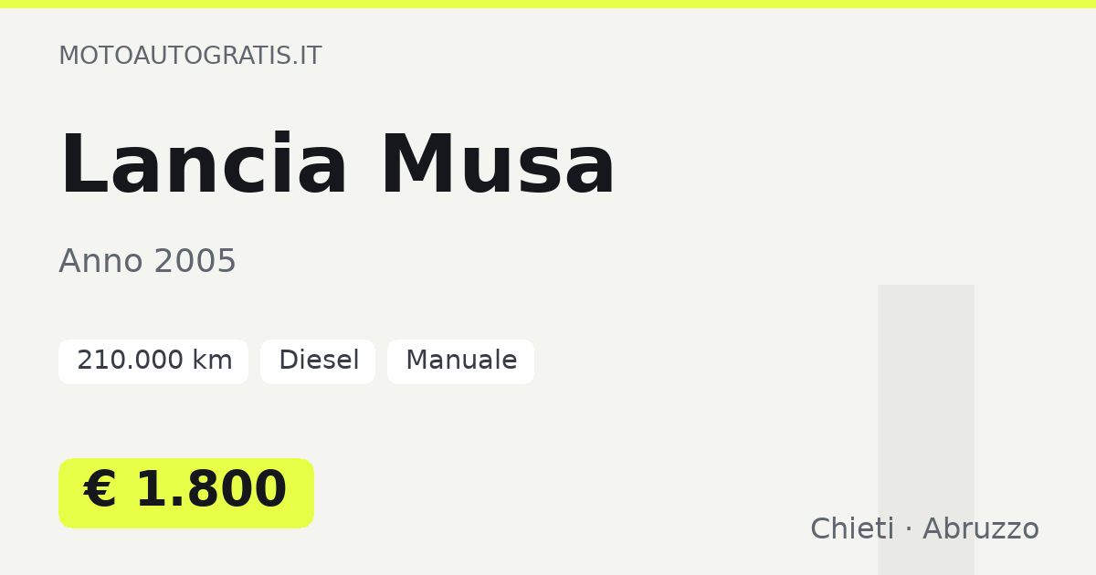 Lancia Musa