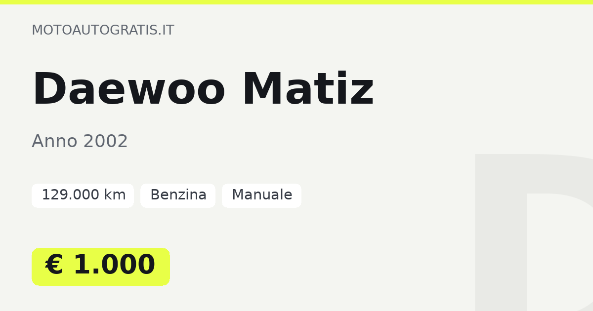 Daewoo Matiz