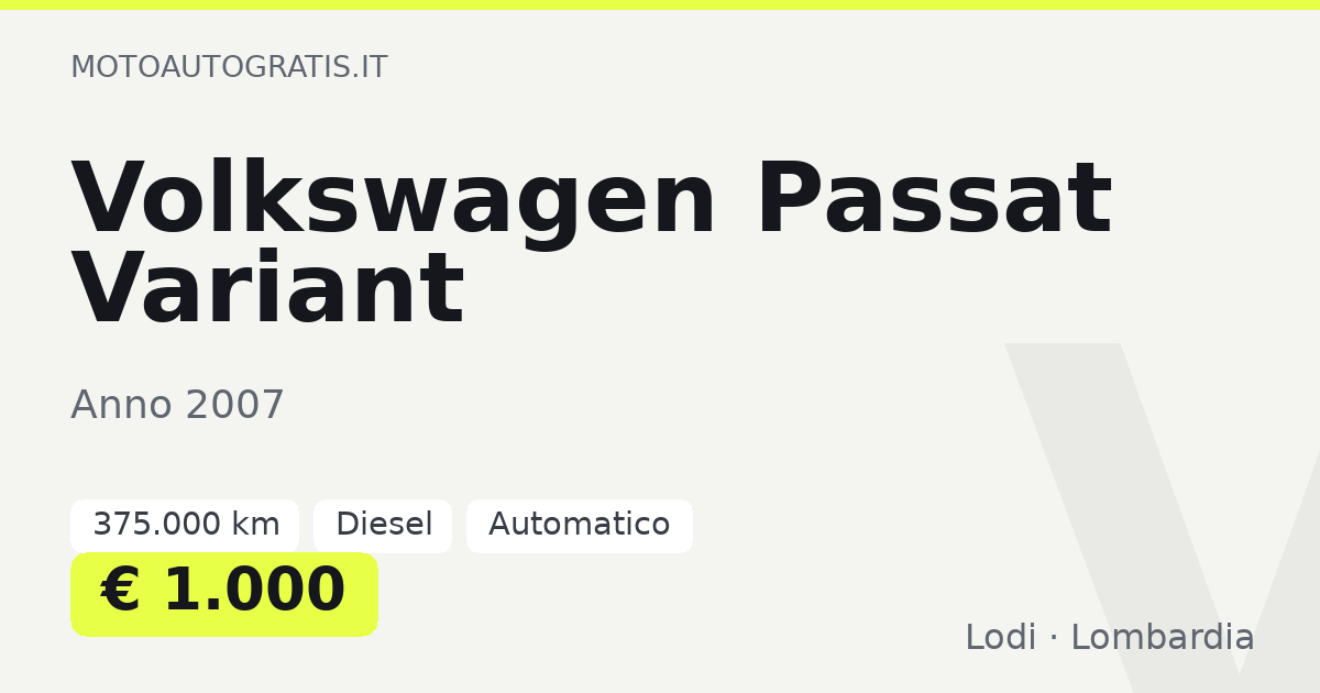 Volkswagen Passat Variant