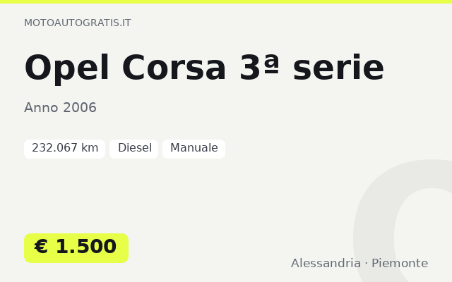 Opel Corsa 3ª serie