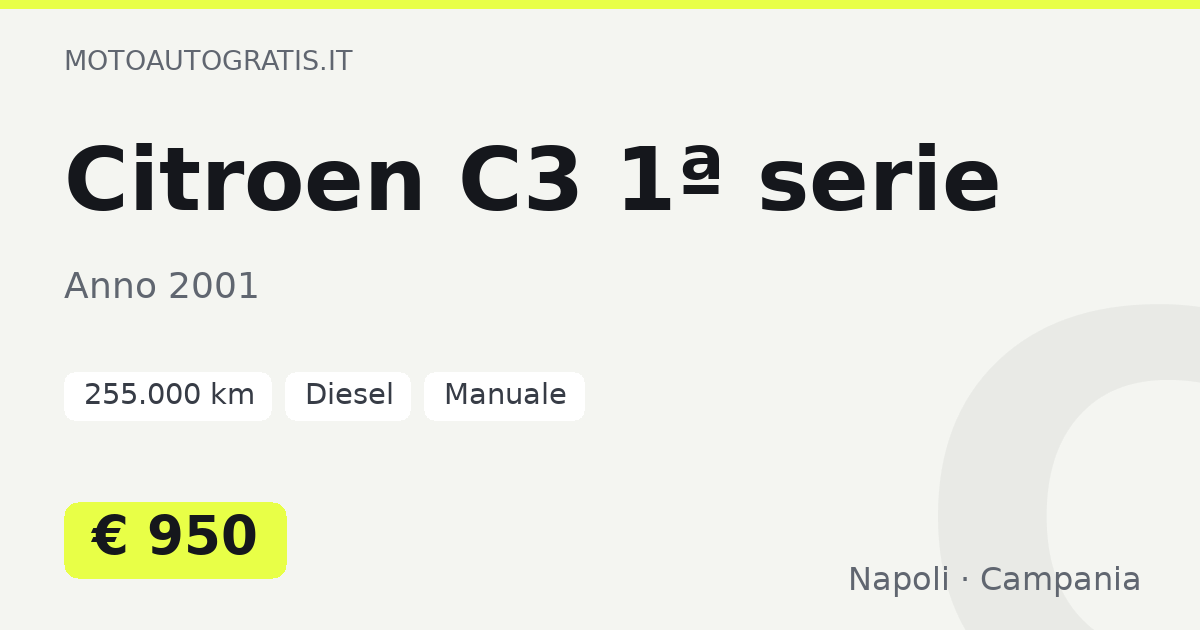 Citroen C3 1ª serie
