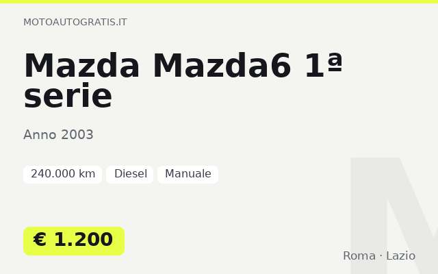Mazda Mazda6 1ª serie