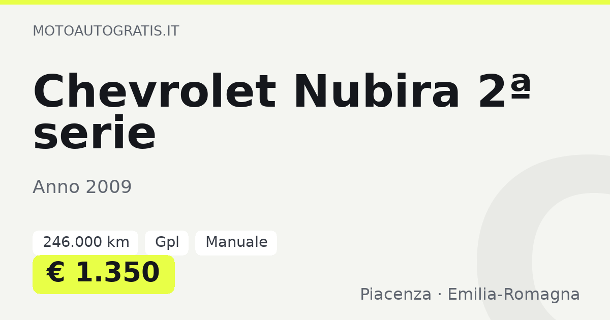 Chevrolet Nubira 2ª serie