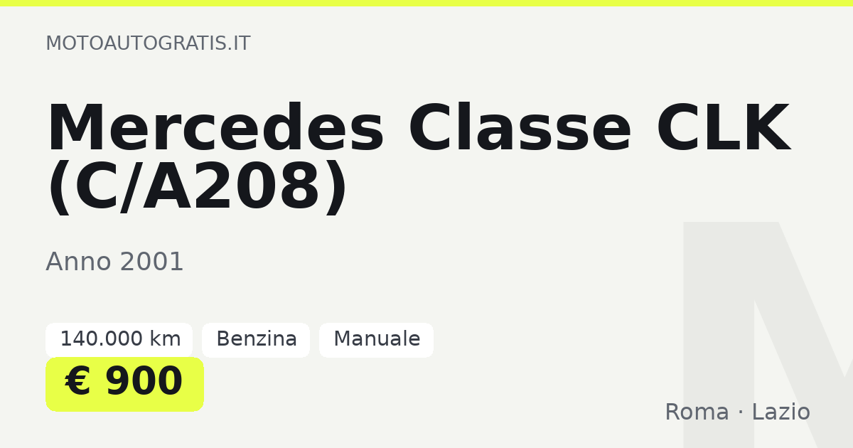 Mercedes Classe CLK (C/A208)