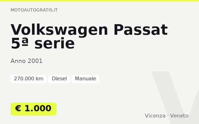 Volkswagen Passat 5ª serie