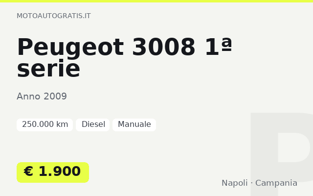 Peugeot 3008 1ª serie