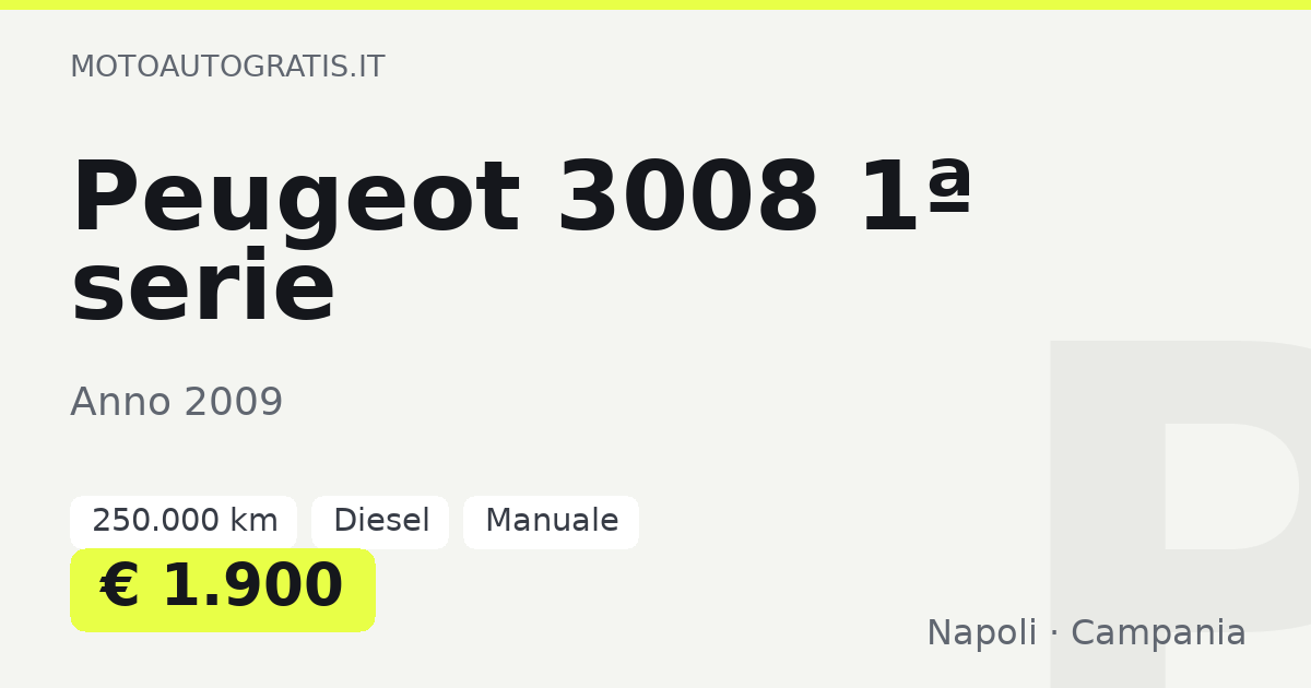 Peugeot 3008 1ª serie