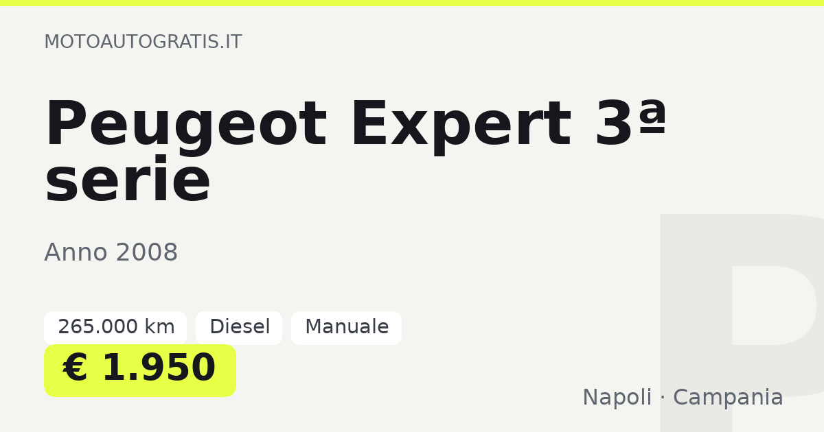 Peugeot Expert 3ª serie
