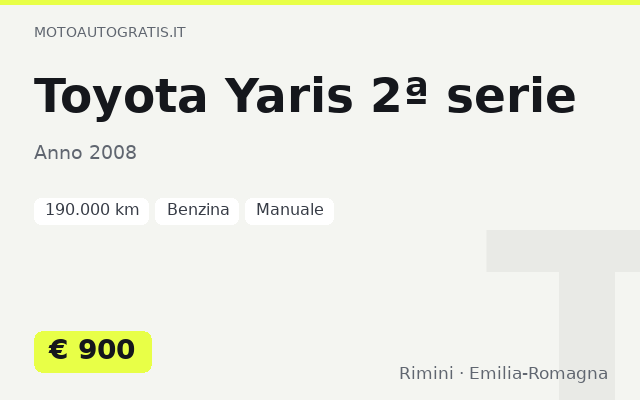 Toyota Yaris 2ª serie