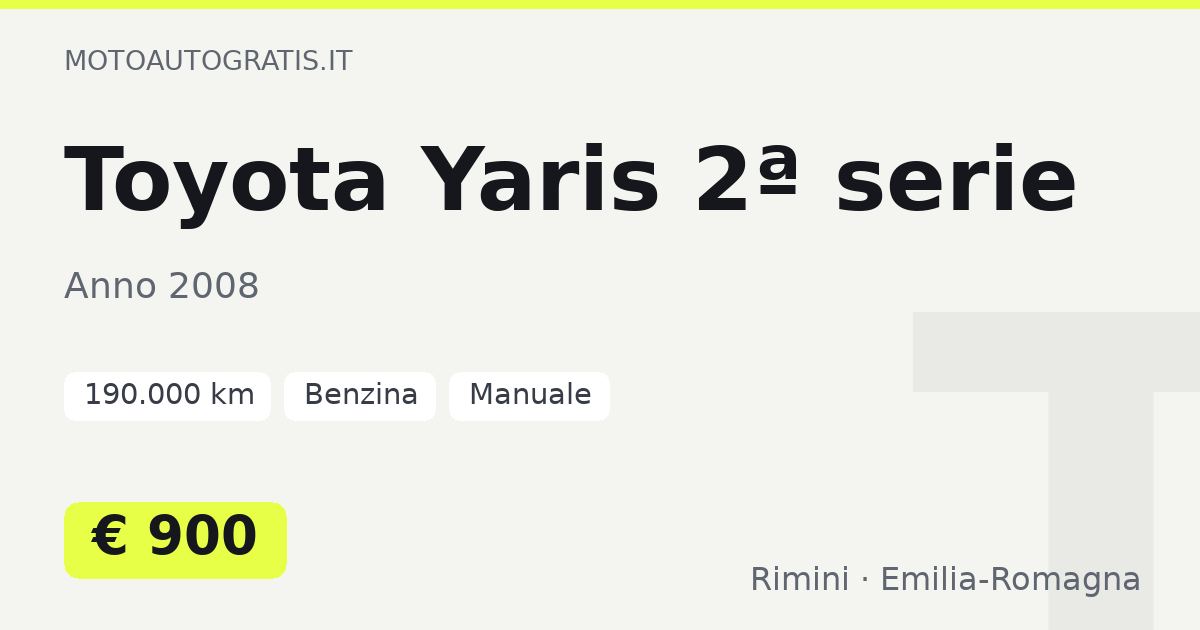 Toyota Yaris 2ª serie