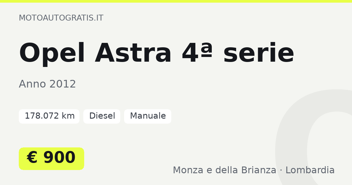 Opel Astra 4ª serie