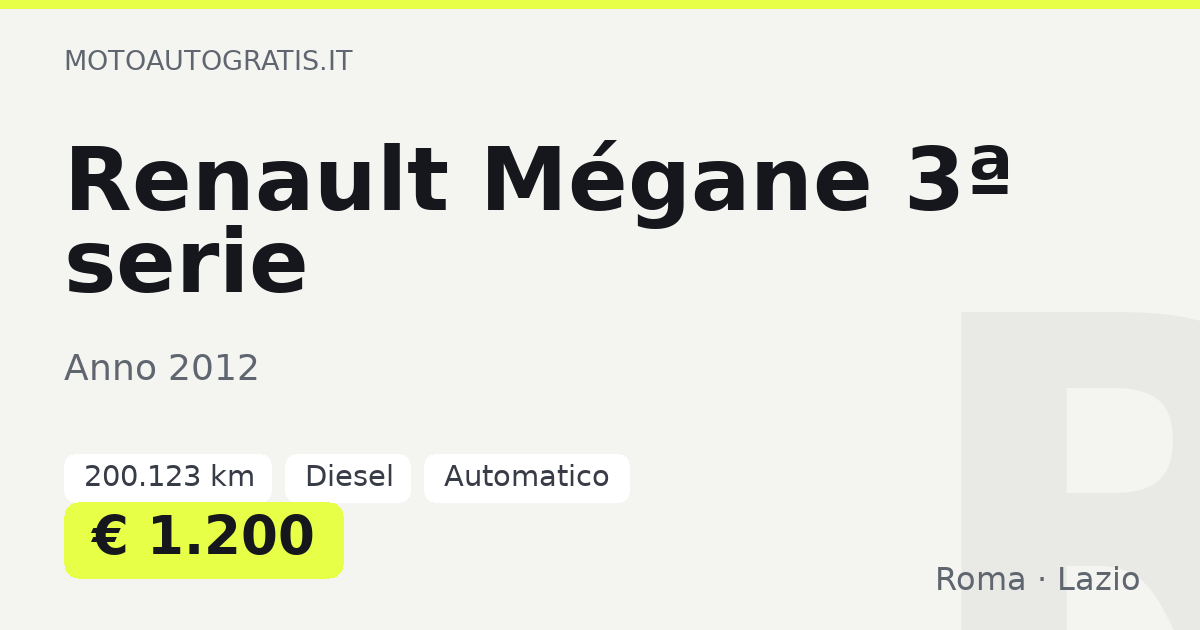 Renault Mégane 3ª serie