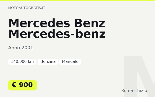 Mercedes Benz Mercedes-benz