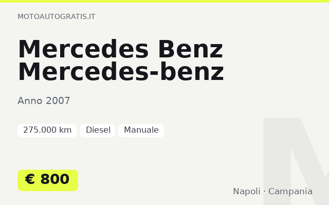 Mercedes Benz Mercedes-benz