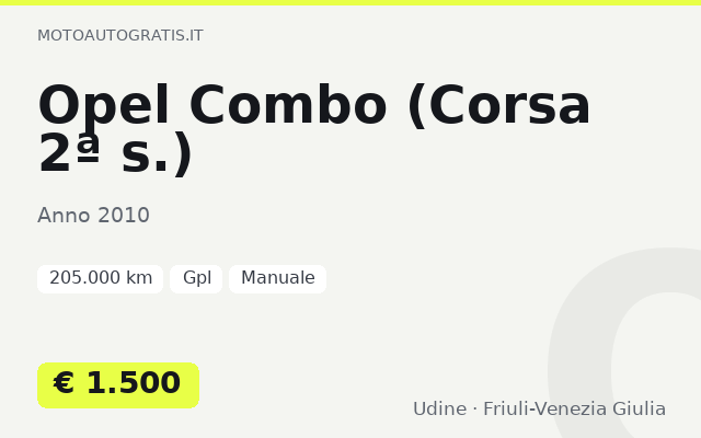 Opel Combo (Corsa 2ª s.)