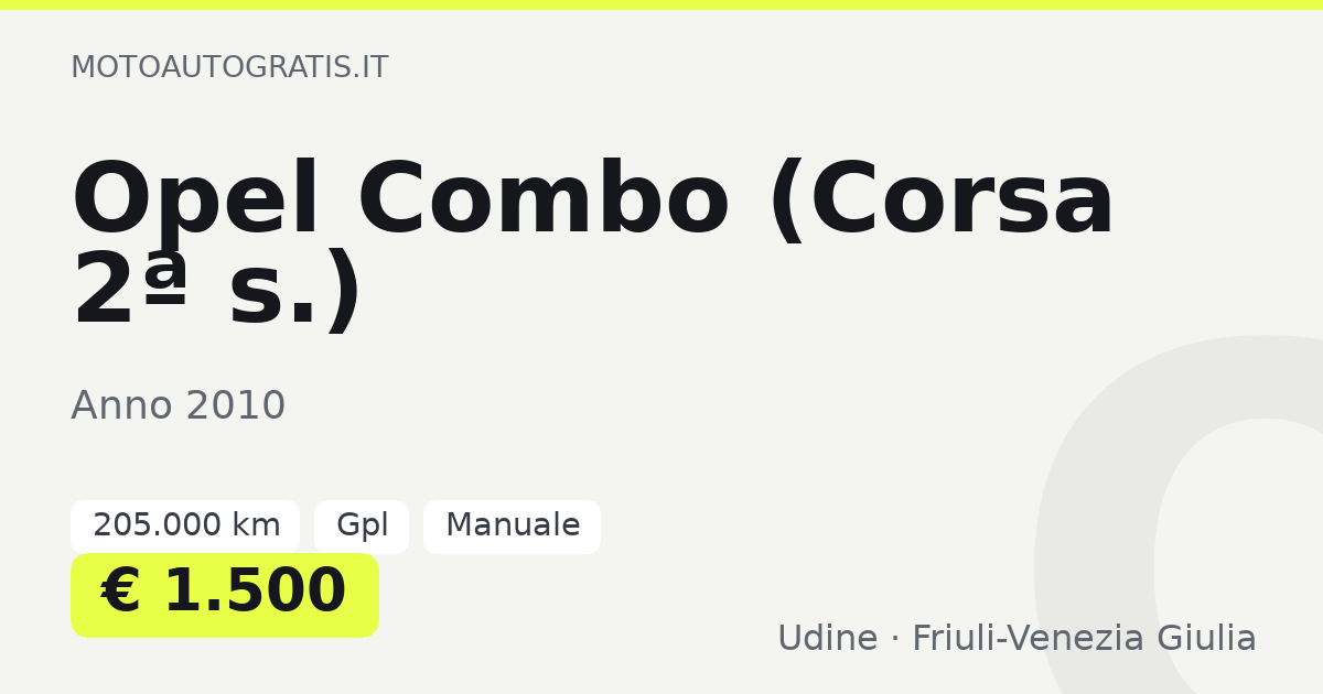 Opel Combo (Corsa 2ª s.)