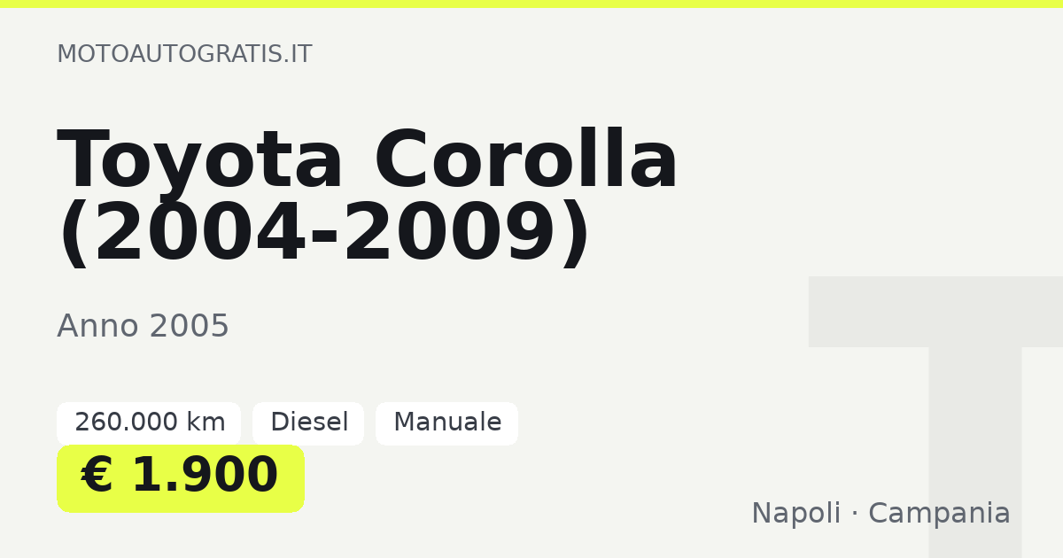 Toyota Corolla (2004-2009)