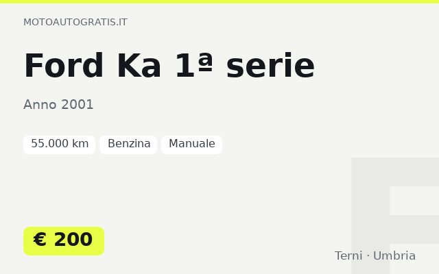 Ford Ka 1ª serie