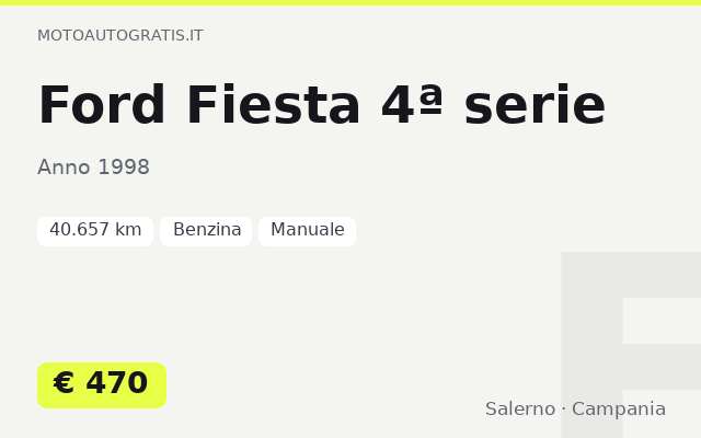 Ford Fiesta 4ª serie
