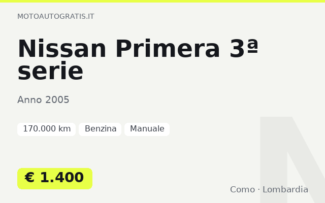 Nissan Primera 3ª serie